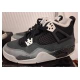 Youth Air Jordan 4 Retro Black and White Sneakers