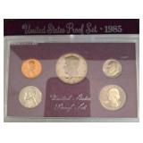 1985 U.S. Mint Proof Coin Set in Case