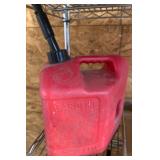 Red Plastic Gasoline Can, 2 Gal. Capacity
