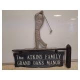 Cast Metal Golfer Plaque with Customizable Text