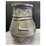Black Earthenware Pot Approx 15 Inches Tall