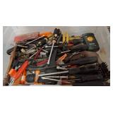 Hand Tools in Plastic Storage Bin