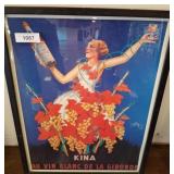 Framed Vintage-Style French Advertising Poster