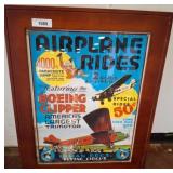 Framed Airplane Rides Poster, 23ï¿½29 Inches