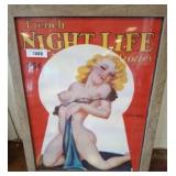 Framed ï¿½French Night Lifeï¿½ Magazine Print