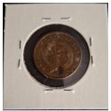 1868 USA Two-Cent Piece Coin in Holder