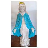 34-Inch Concrete Religious Figure Statue