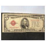1928 Red Seal $5 United States Note