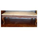 Wood Coffee Table With Marble Top