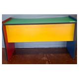 Modern Multicolor Wooden Desk, 40x15x24in