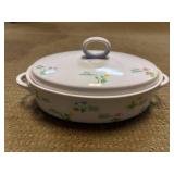 Anchor Ovenware Oval Floral Casserole Dish