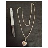 Sterling Silver Heart Locket With Chain