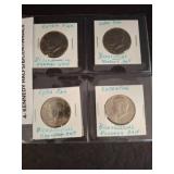 4 Kennedy Bicentennial Half Dollars