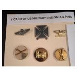Card of US Military Insignia and Pins