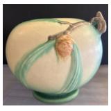 Roseville Pottery Pinecone Vase, Green Glaze