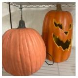 Two Halloween-Themed Pumpkin Decorations