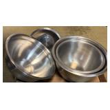 Four Stainless Steel Mixing Bowls