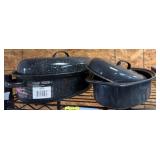 Granite-Ware Covered Roaster Set, 3 Pieces