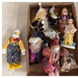Clown Figurines and Plush Lot