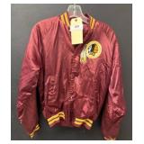 Burgundy Redskins Logo Satin Jacket