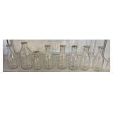 Vintage Glass Milk Bottles