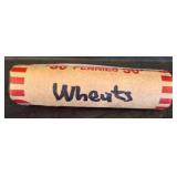 Roll of Wheat Pennies in Paper Wrapper