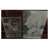 Etched Glass Artwork Featuring Two Figures