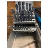 Metal Drill Bit Set in Steel Storage Case