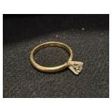 14K Ring with Old Minerï¿½s Cut Diamond