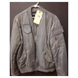 Been Trill Gray Bomber Jacket, Size L