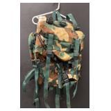 Camo Nylon Hiking Backpack with Adjustable Straps
