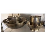 Stainless Steel Bowls and Colanders Set