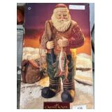 Grandeur Noel Fishing Santa Figurine in Box