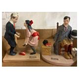 Norman Rockwell Figurines, Two-Piece Set