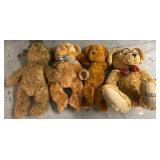 Four Plush Teddy Bears Assorted Styles