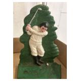 Cast Iron Golfing Scene Doorstop