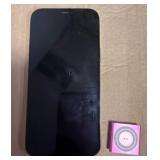 Cracked Smartphone and Compact MP3 Player