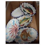 Vietri Hand-Painted Fish Platters