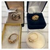Four Gold Filled Rings