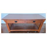 Oak Coffee Table with Two Drawers