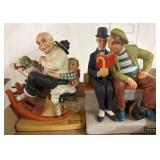 Norman Rockwell Porcelain Figurine Pair