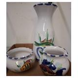 Vietri Ceramic Pitcher and Sugar Set