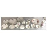 Porcelain Tea Set with Rose Pattern, Made in Japan