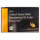 2011 U.S. Mint Presidential $1 Coin Proof Set