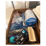 Box Lot With Tools, Decor, and Cleaning Items