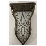Wall-Mounted Metal Scrollwork Shelf