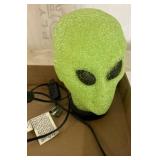 Green Alien Head Light-Up Decoration