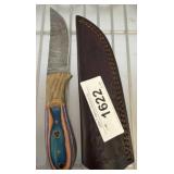 Damascus Style Knife with Sheath