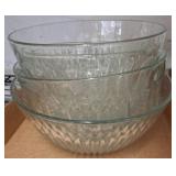 Ribbed Glass Mixing Bowls