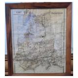 Framed 1867 Map of Fairfield, Connecticut